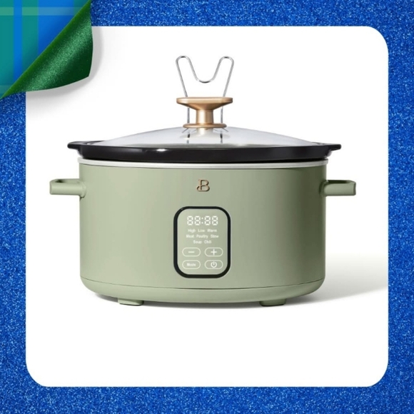 💕 New Beautiful Sage Green 4 Qt Programmable Slow Cooker - Picture 6 of 6